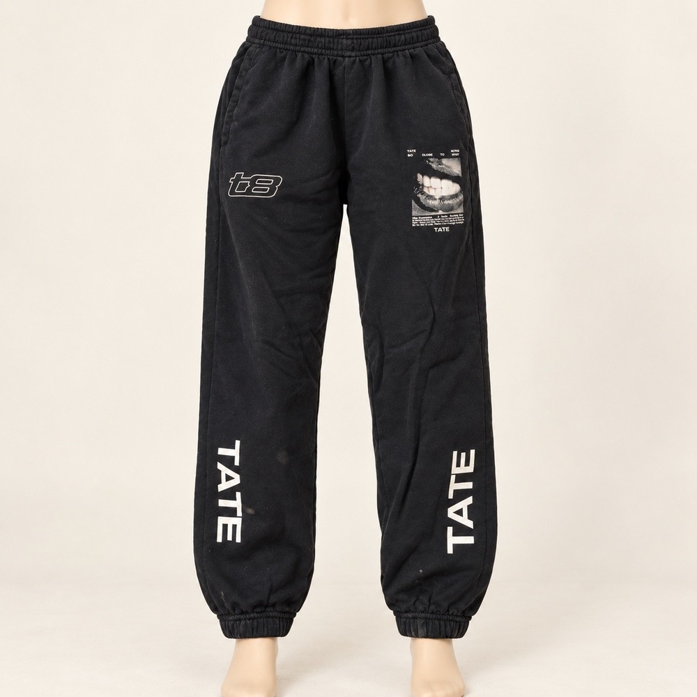 Tate McRae So Close To What Black Graphic Sweatpants Joggers Size Medium